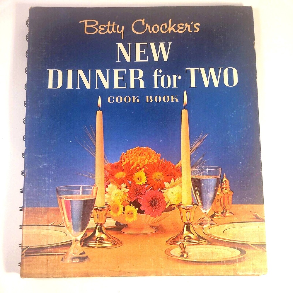 Betty Crocker's 1964 New Dinner For Two Cook book 1st Ed 4th Print Spiral Bound